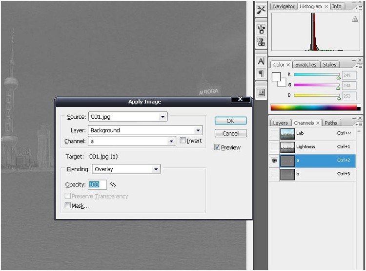 PhotoShop LAB模式增加图片的色彩饱和度教程3