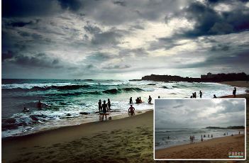 PhotoShop为海景照片增加景深对比效果技巧1