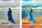 Photoshop打造高清冷艳的海滩写真人物照片1