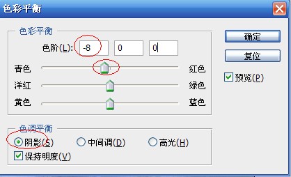 PS色彩平衡工具快速矫正偏蓝照片5