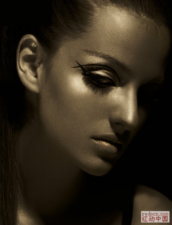 PhotoShop给模特美女调整出质感古铜肌肤教程2