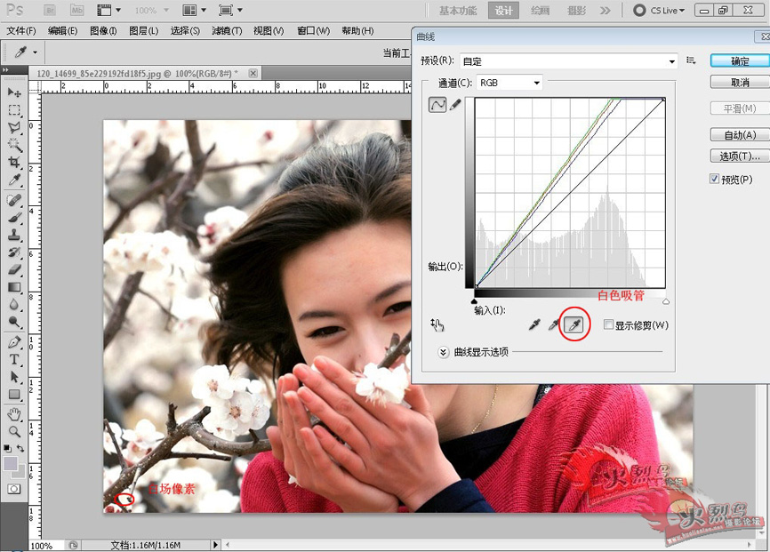 PhotoShop利用18度中性灰点调整照片偏色方法3