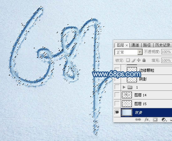 Photoshop在冰雪上制作漂亮的划痕连写字34