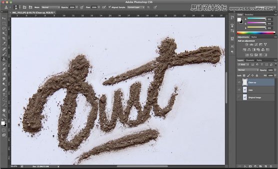 Photoshop创建原汁原味的尘土字体11