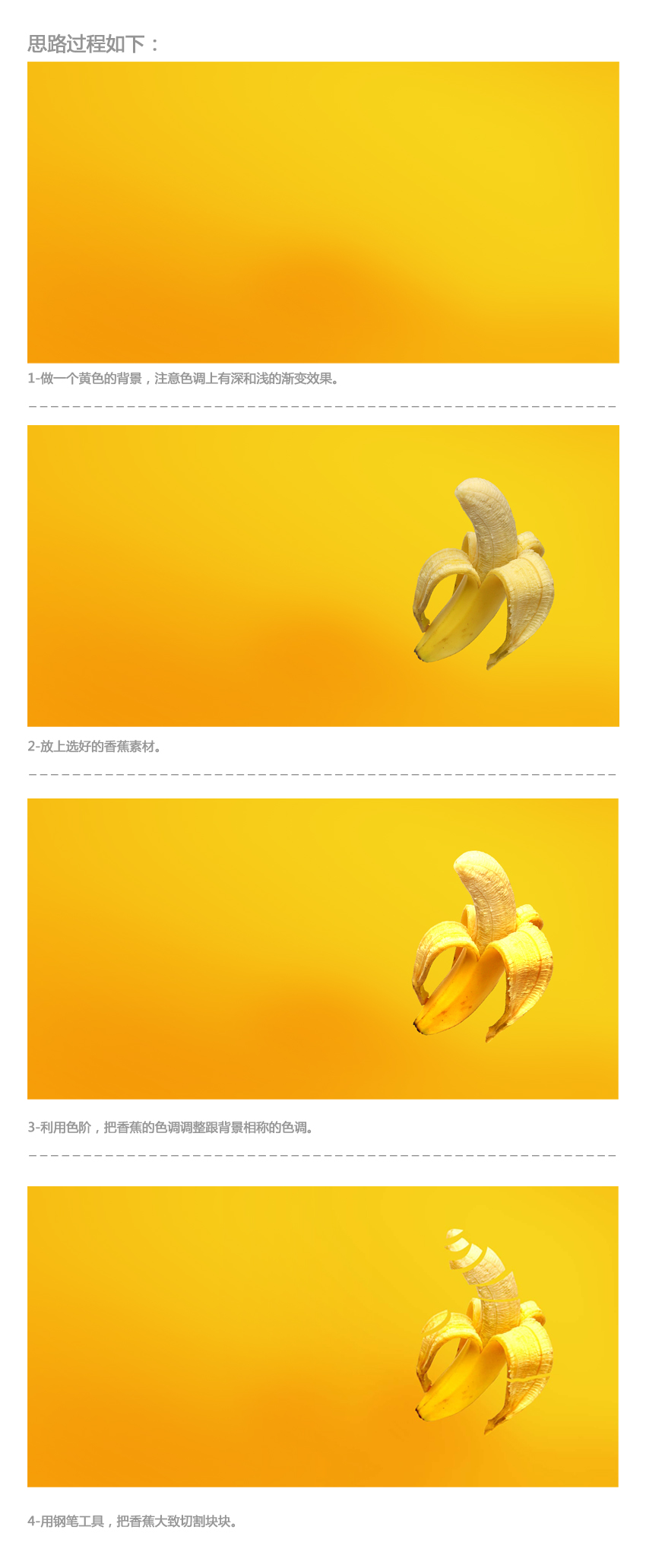 在Photoshop中制作动感时尚的香蕉派对海报1