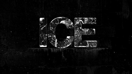 PS创建超炫的冰霜特效字体17