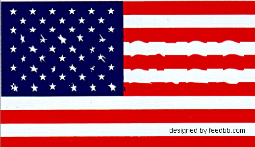 用PS制作美国国旗效果的文字7