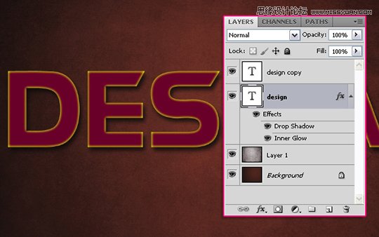 Photoshop设计发光生锈的艺术字教程7