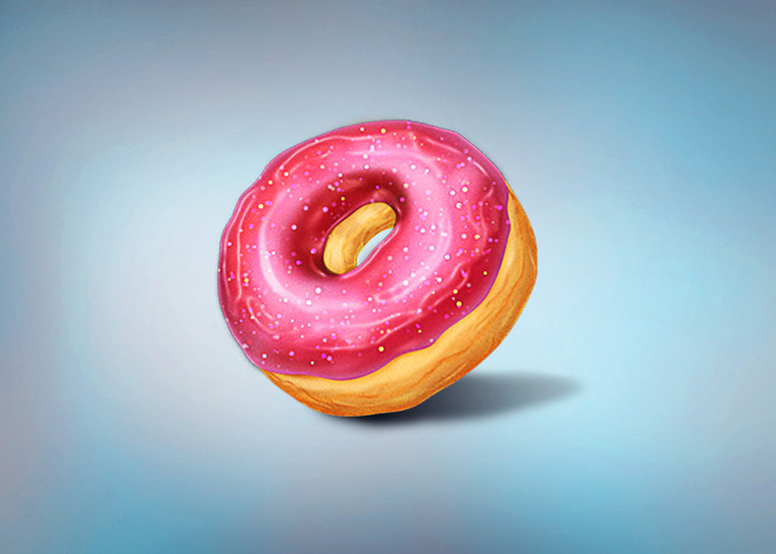 Photoshop绘制草莓口味甜甜圈1