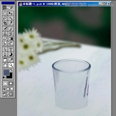 Photoshop绘制玻璃杯和烛光特效11