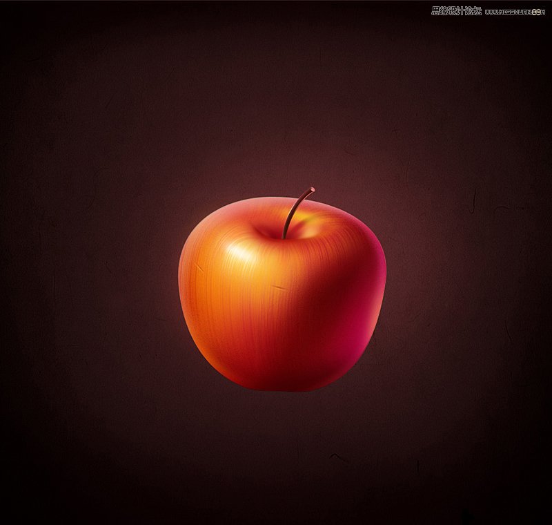 Photoshop绘制逼真的苹果和水果刀教程10