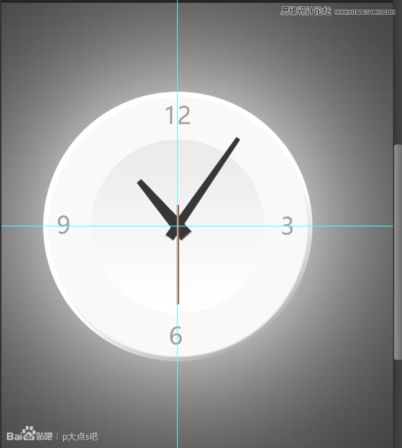 Photoshop绘制盘子形状的钟表效果15