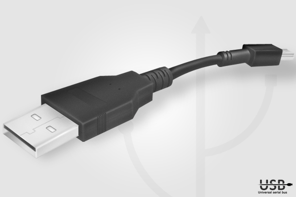 ps绘制逼真USB电缆教程1