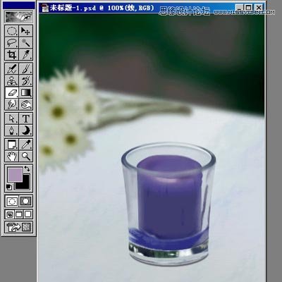 Photoshop绘制玻璃杯和烛光特效15