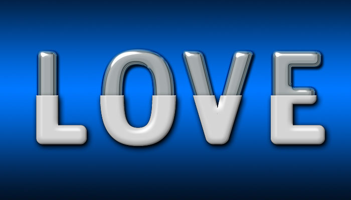 Photoshop制作光滑的双层金属字1