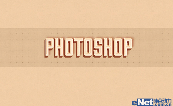 PhotoShop简单制作复古外观文字效果教程1