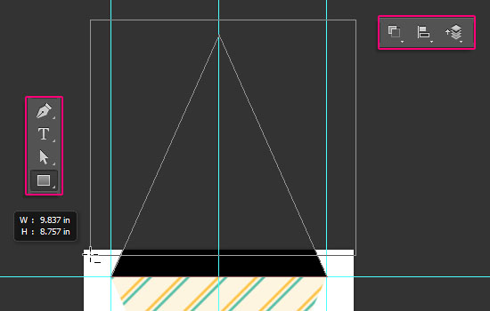 Photoshop设计一个简单的三角旗横幅16