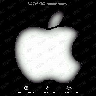 Photoshop鼠绘金属质感苹果标志3