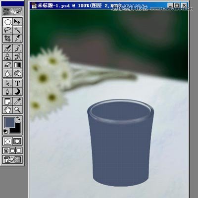 Photoshop绘制玻璃杯和烛光特效10