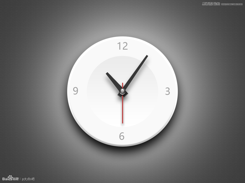 Photoshop绘制盘子形状的钟表效果1