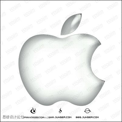 Photoshop鼠绘金属质感苹果标志6