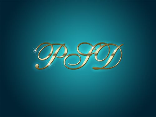 PS简单制作金色质感金属艺术字体特效教程1
