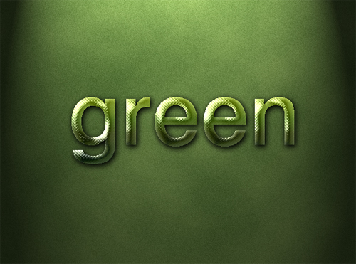 PhotoShop制作的绿色浮雕文字特效教程1