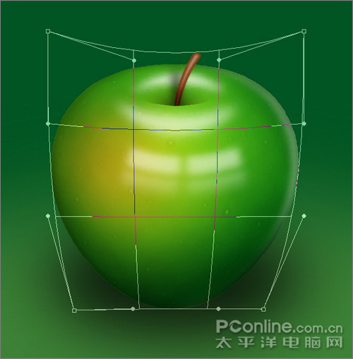 Photoshop鼠绘一只闪亮青苹果22