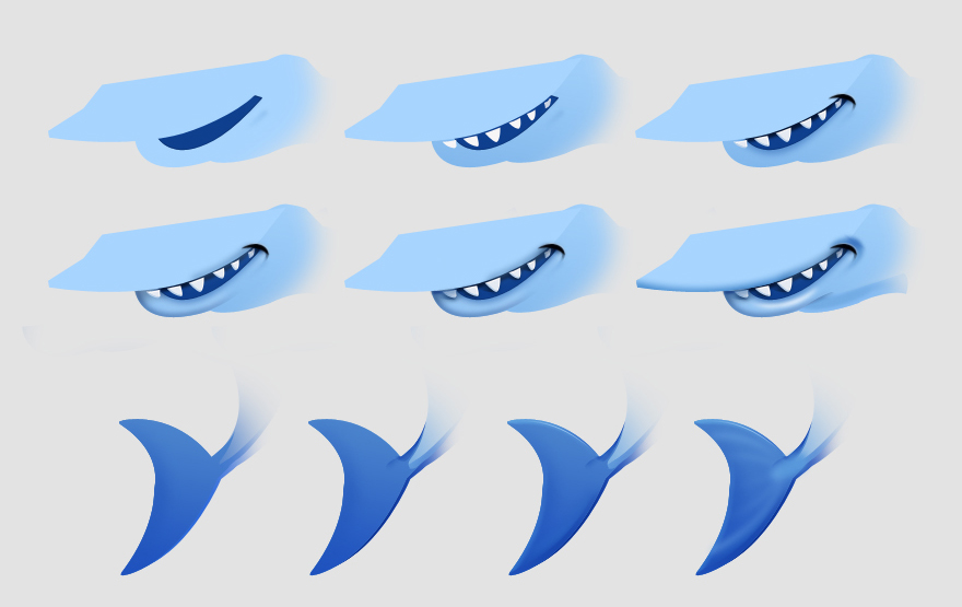 PhotoShop绘制卡通立体鲨鱼图标过程5