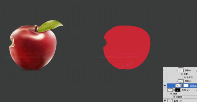 Photoshop绘制红苹果图标教程3