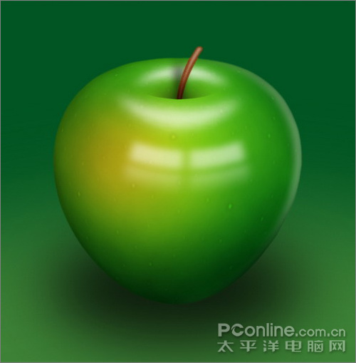 Photoshop鼠绘一只闪亮青苹果1