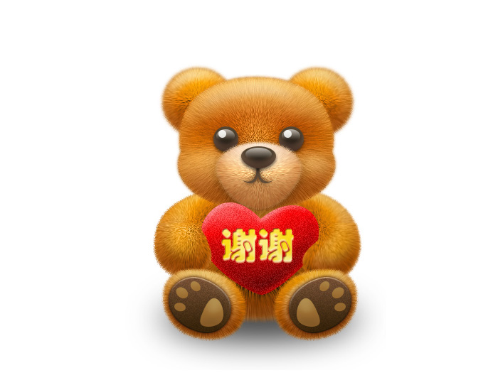 Photoshop绘制可爱的小熊玩具1