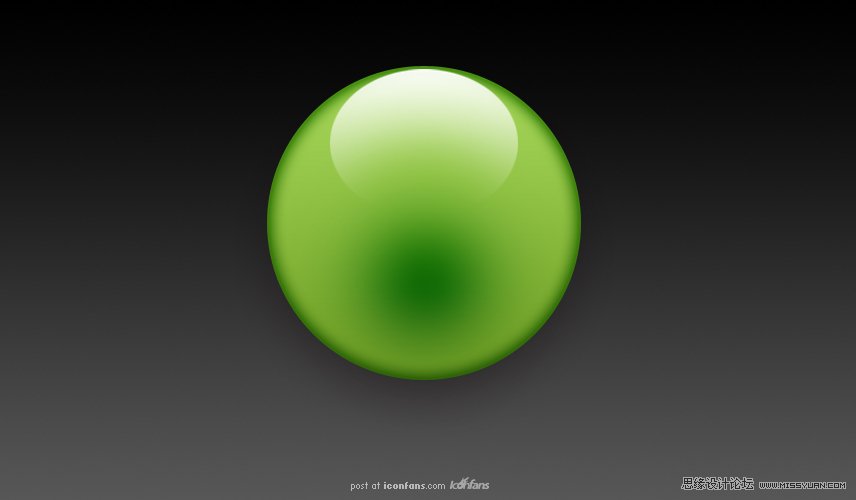 PhotoShop绘制绿色质感软件图标教程6