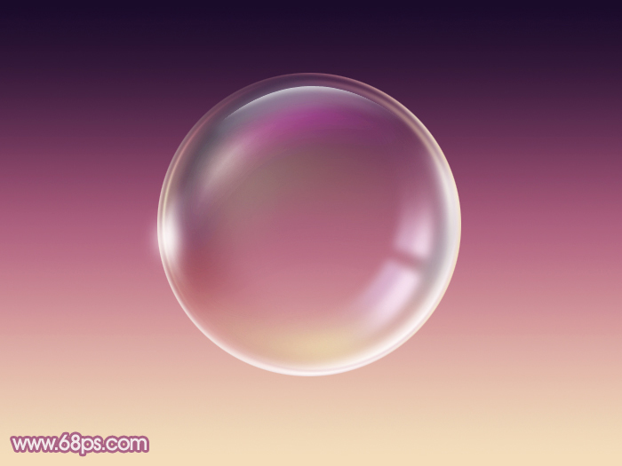 Photoshop绘制漂亮的紫色气泡技巧1