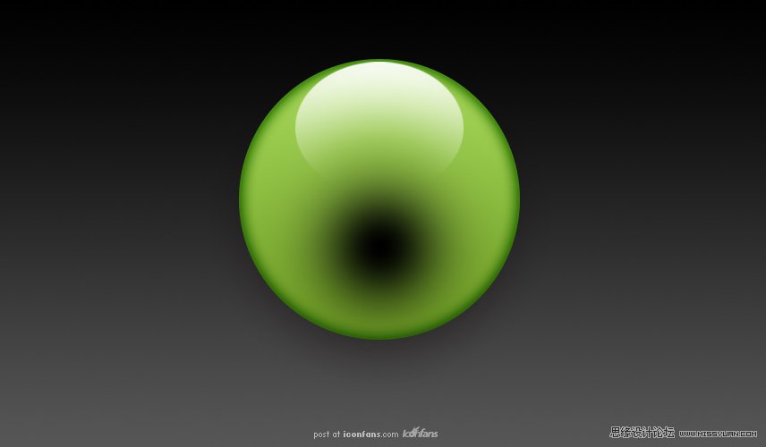 PhotoShop绘制绿色质感软件图标教程5