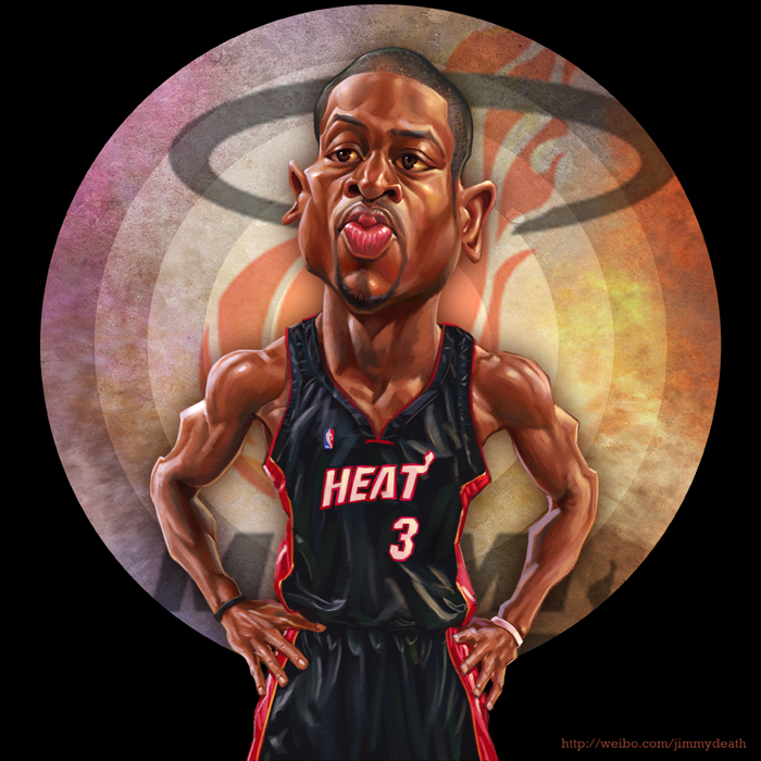 PhotoShop给NBA篮球明星韦德打造漫画肖像绘制教程1