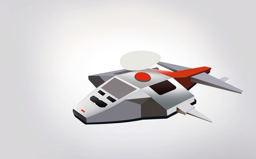 Photoshop绘制玩具飞机模型教程5