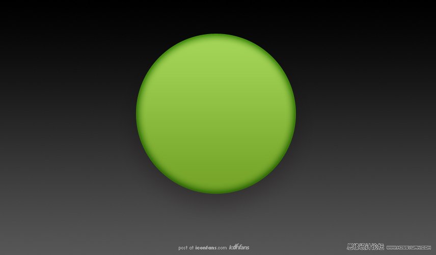 PhotoShop绘制绿色质感软件图标教程2