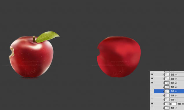 Photoshop绘制红苹果图标教程5