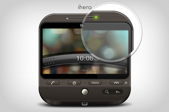 PS绘制质感HTC手机icon图标教程1