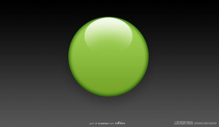 PhotoShop绘制绿色质感软件图标教程4