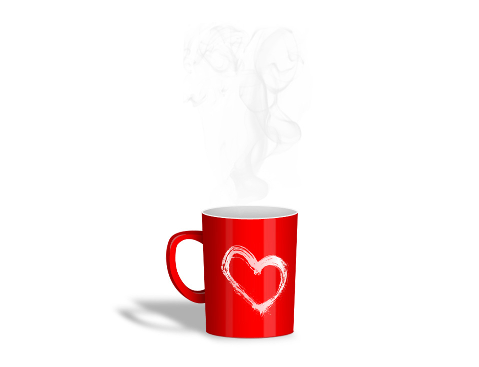 PhotoShop鼠绘一个冒热气的红色咖啡杯子教程1