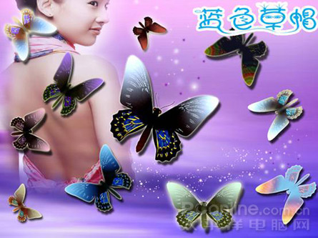 photoshop绘制飞舞的蝴蝶教程1