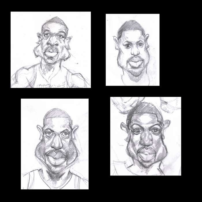 PhotoShop给NBA篮球明星韦德打造漫画肖像绘制教程3