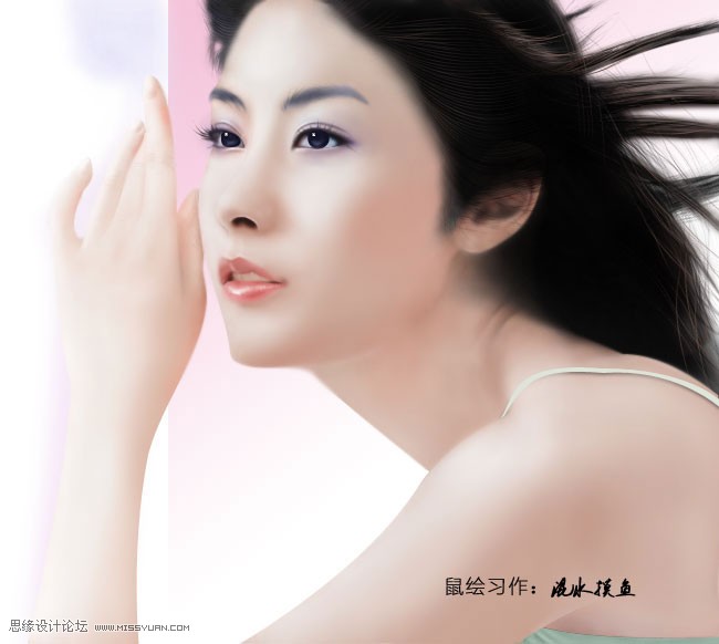 PhotoShop绘制美女陈慧琳肖像教程1