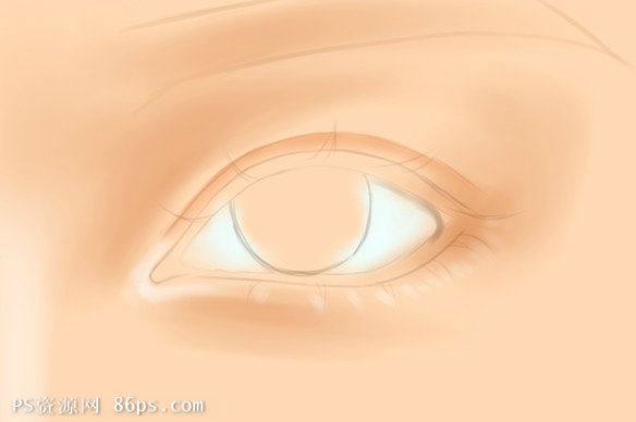 PS照片转手绘教程之水灵的女孩眼睛画法教程4
