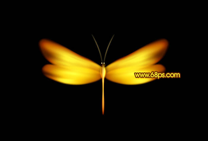 Photoshop绘制一只金色蜻蜓教程2