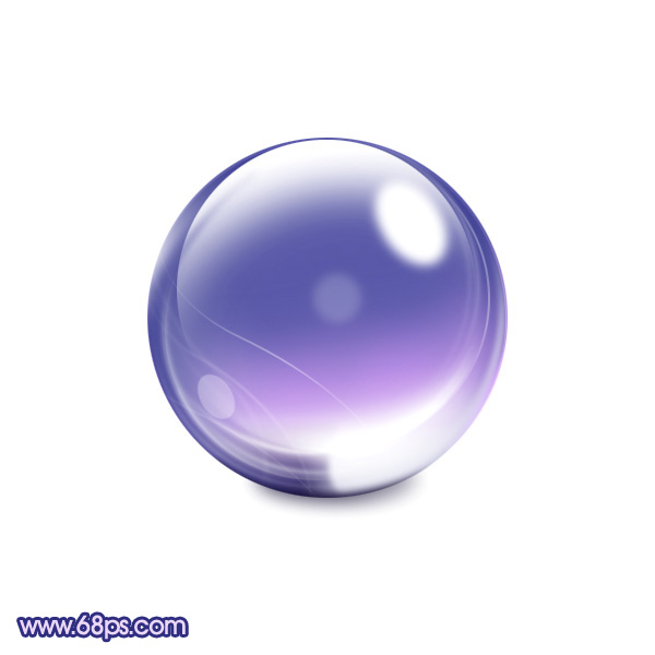 Photoshop绘制紫色水晶球1