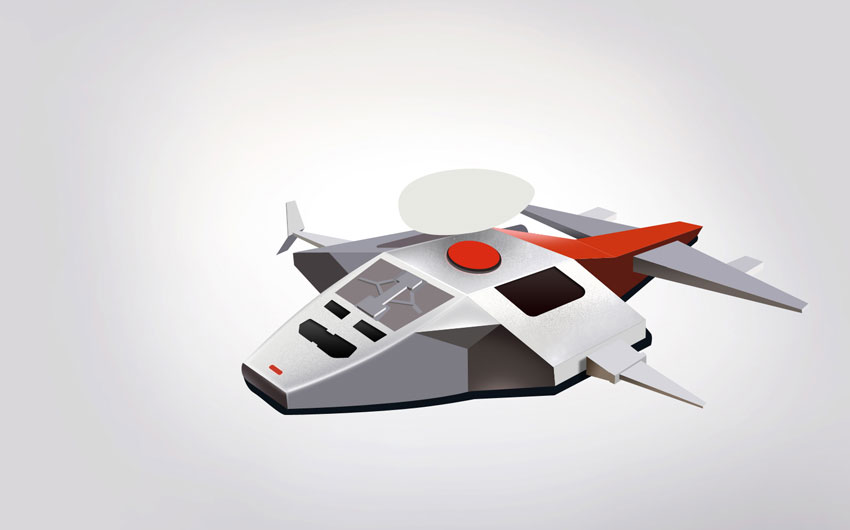Photoshop绘制玩具飞机模型教程7