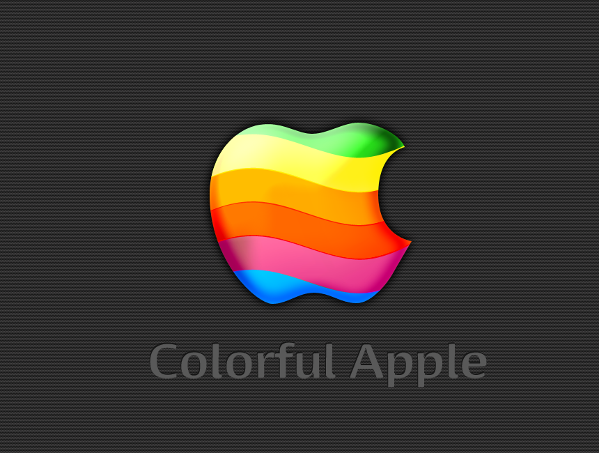 PhotoShop绘制多彩的苹果标志教程1